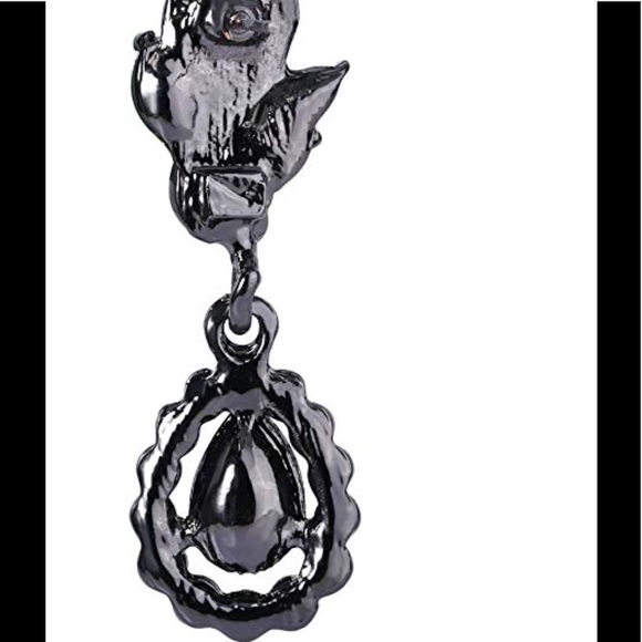 Austrian Crystal Art Deco Dangle Earrings - Picture 7 of 8